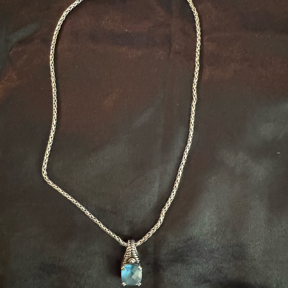 Effy Silver and Blue Necklace with Dainty Design
